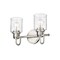 Z-Lite Kinsley 2 Light Vanity, Brushed Nickel And Clear Seeded 340-2V-BN - alternate 5